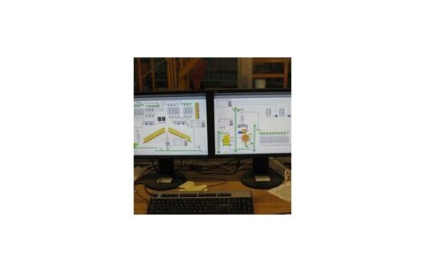 Flow diagram on computer screens