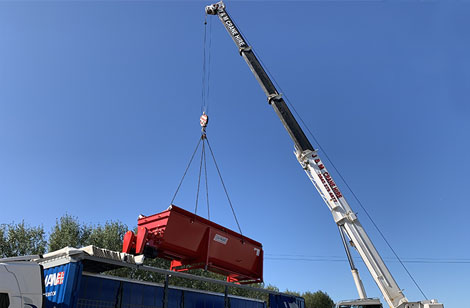 Craning equipment into place