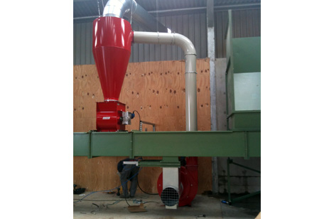 Cyclone and rotary valve from HDH-770 hammer mill